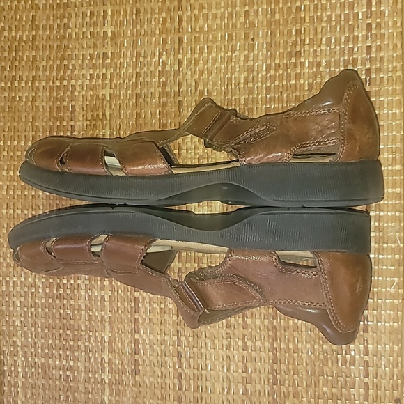 Earth Shoe Gelron 2000 Brown Leather velcro strap - Picture 7 of 8